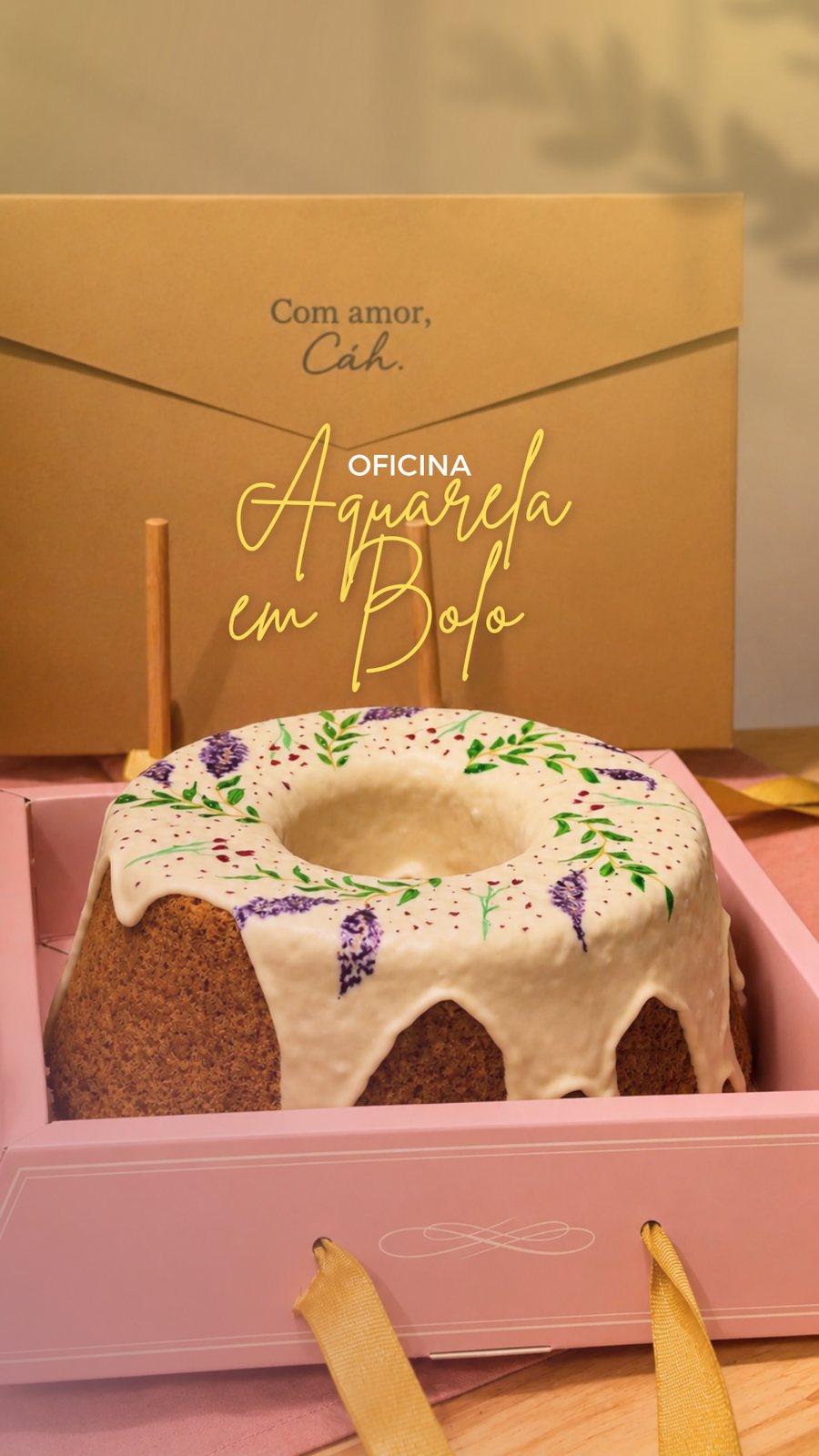 Oficina Aquarela em Bolo — case Carolina Aquarela